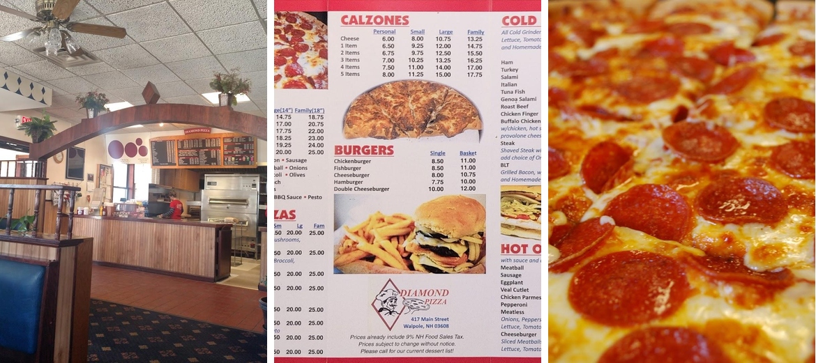 Diamond Pizza Menu