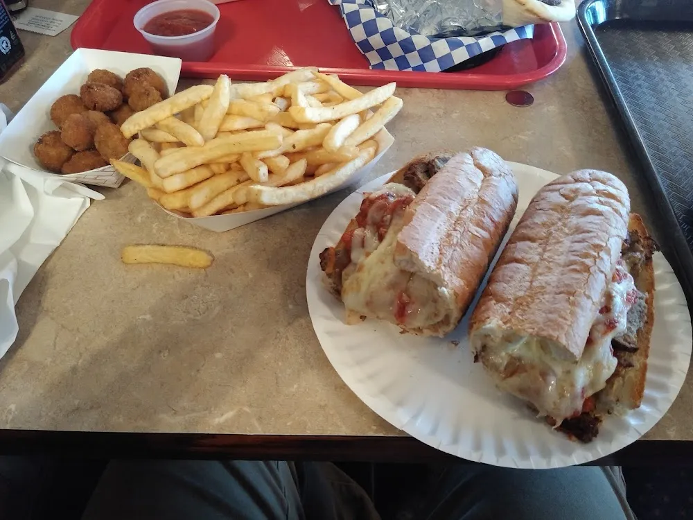 Meatball Grinder with French Fries