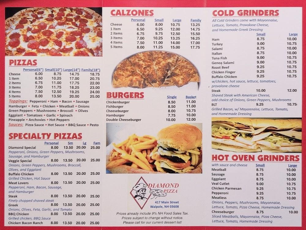 Diamond Pizza Menu image 1